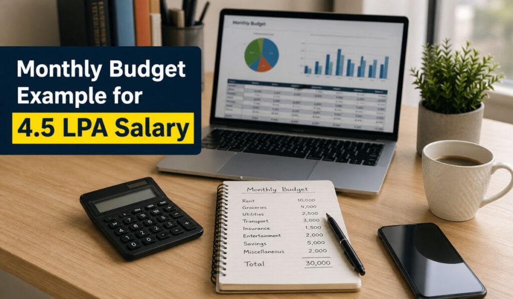 Monthly Budget Example for 4.5 LPA Salary