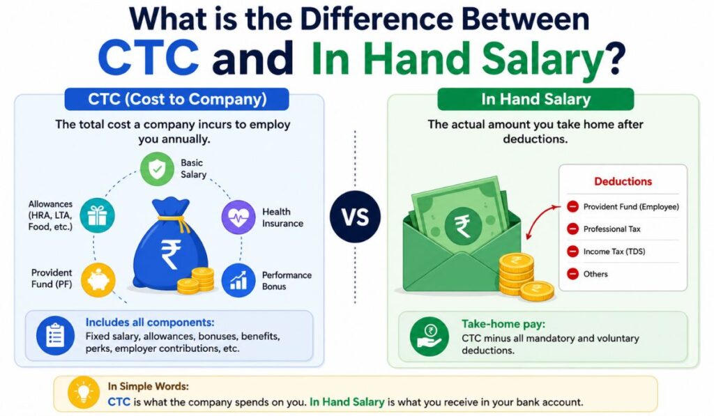 What is the Difference Between CTC and In Hand Salary