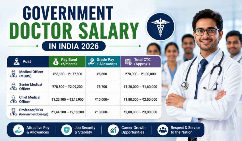 Government Doctor Salary in India 2026