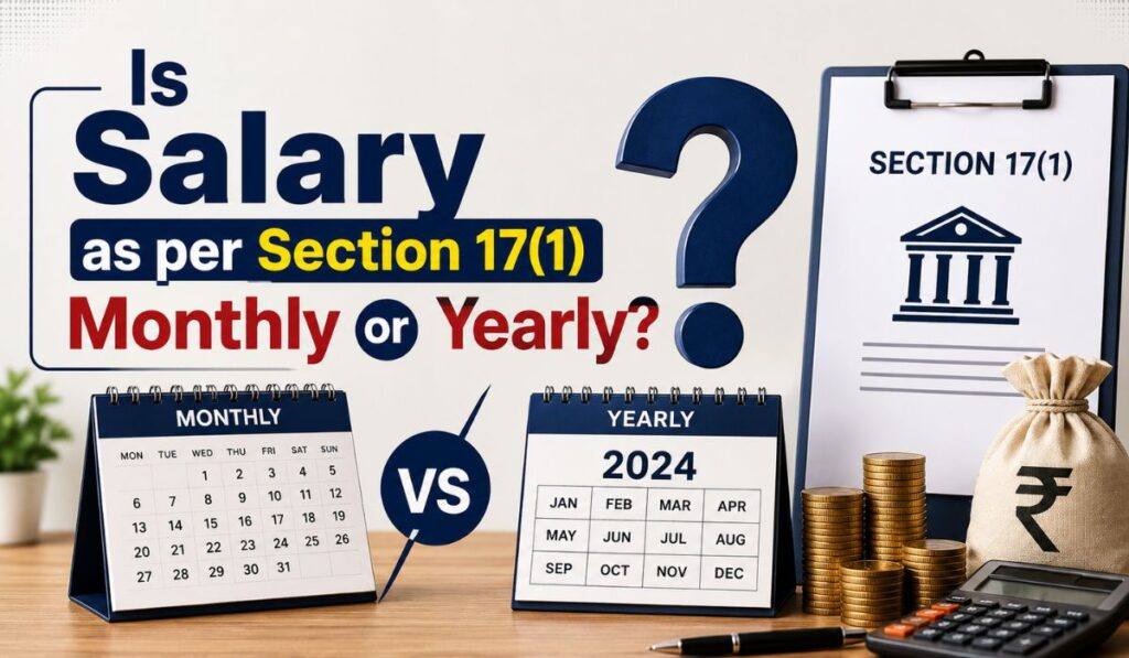 Is Salary as per Section 17(1) Monthly or Yearly