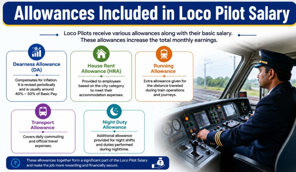 Allowances Included in Loco Pilot Salary