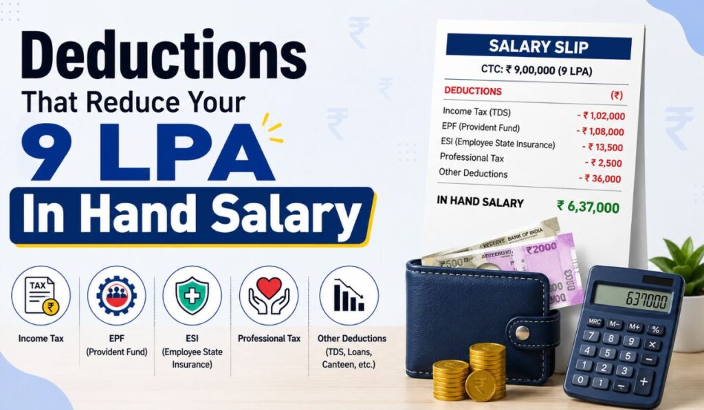 Deductions That Reduce Your 9 LPA In Hand Salary