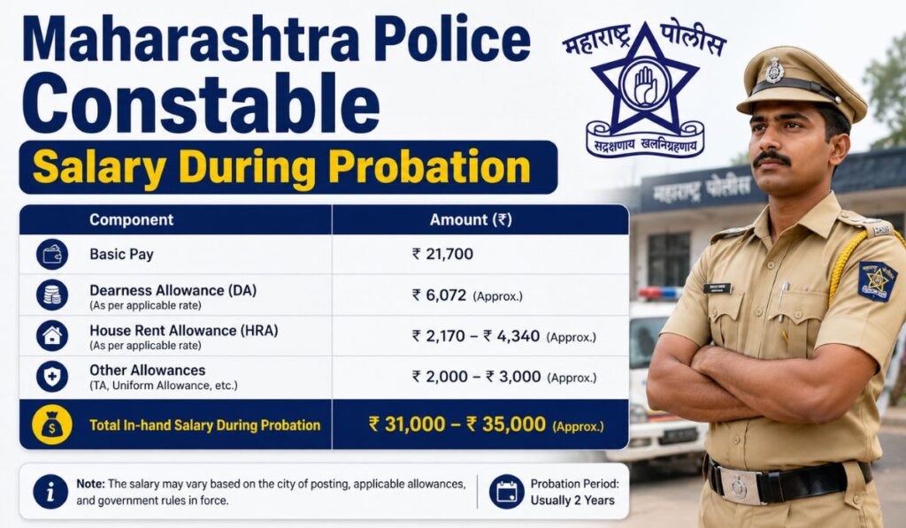 Maharashtra Police Constable Salary During Probation
