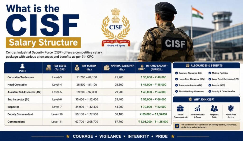 What is the CISF Salary Structure
