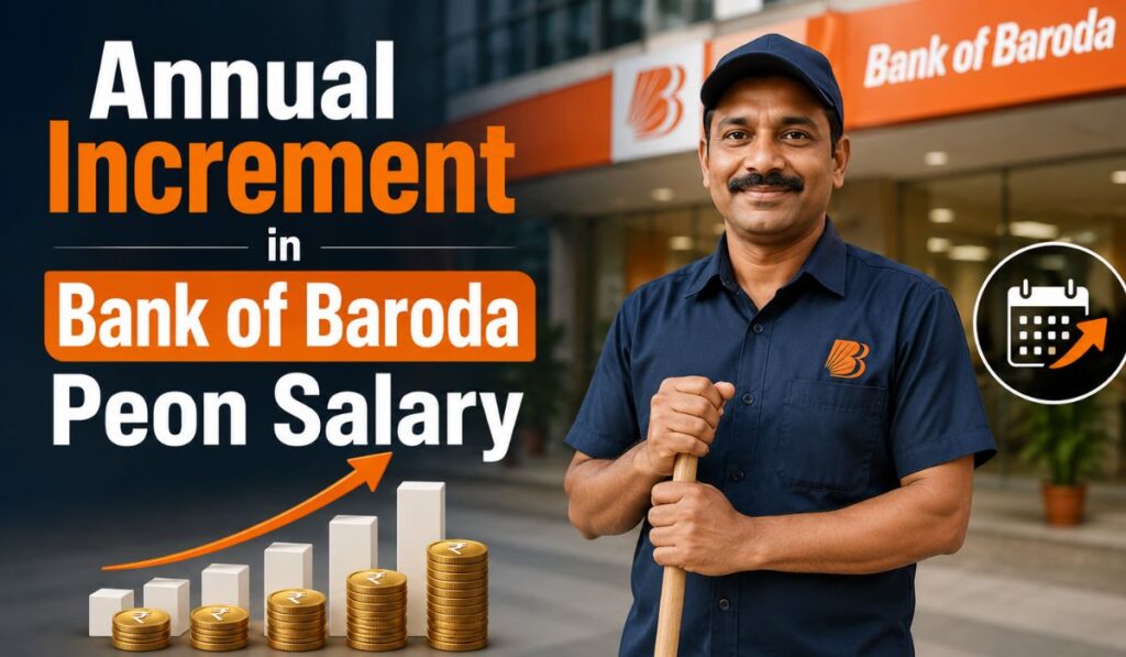 Annual Increment in Bank of Baroda Peon Salary
