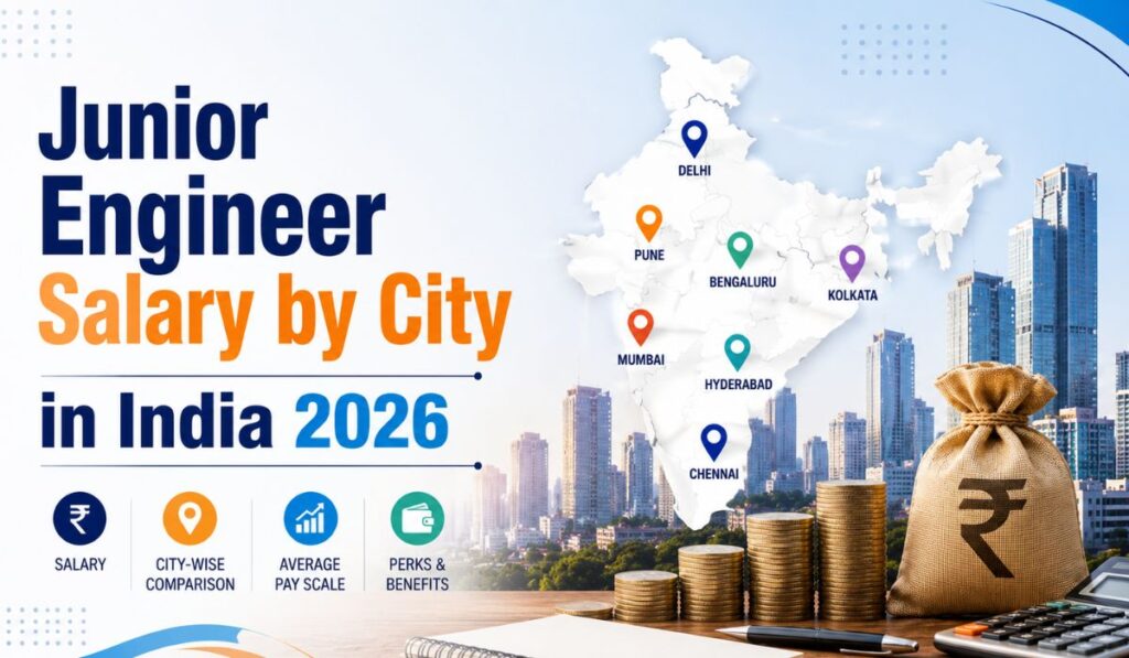 Junior Engineer Salary by City in India 2026