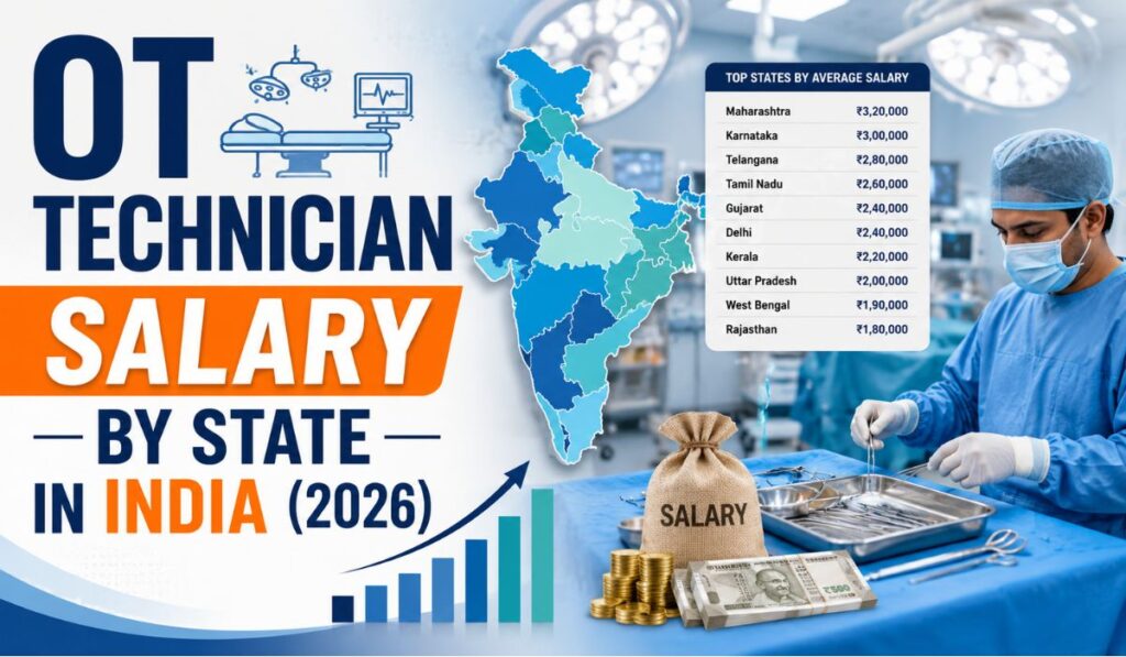 OT Technician Salary by State in India (2026)