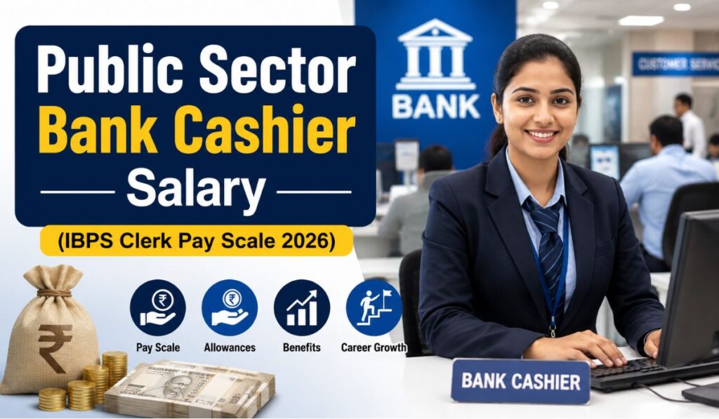 Public Sector Bank Cashier Salary (IBPS Clerk Pay Scale 2026)
