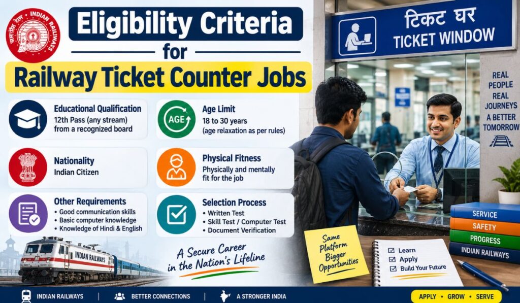 Eligibility Criteria for Railway Ticket Counter Jobs