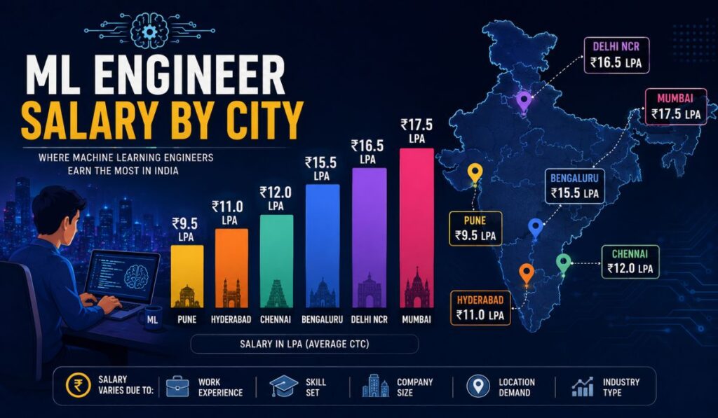 ML Engineer Salary by City