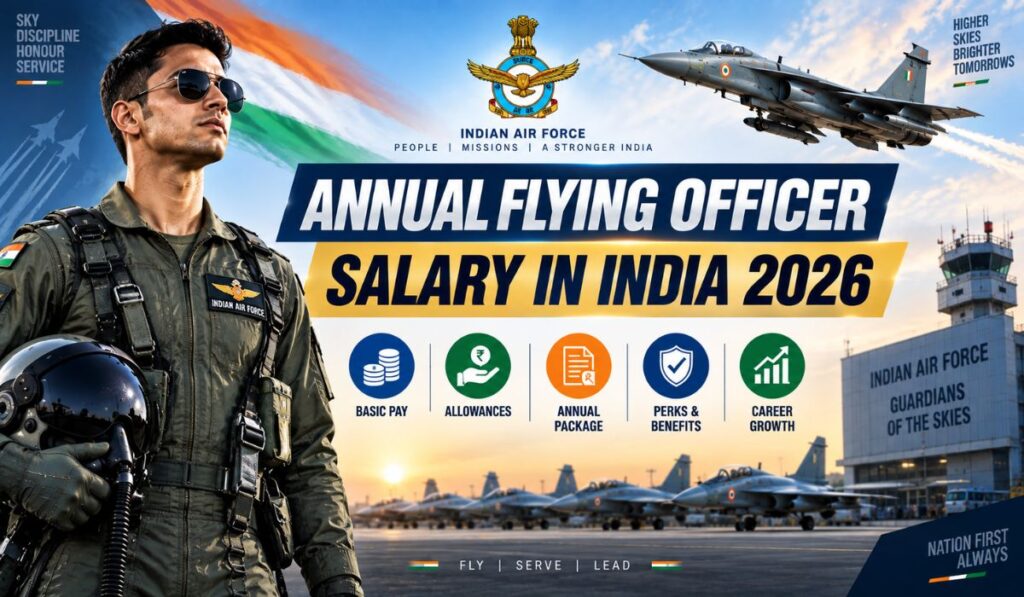 Annual Flying Officer Salary in India 2026