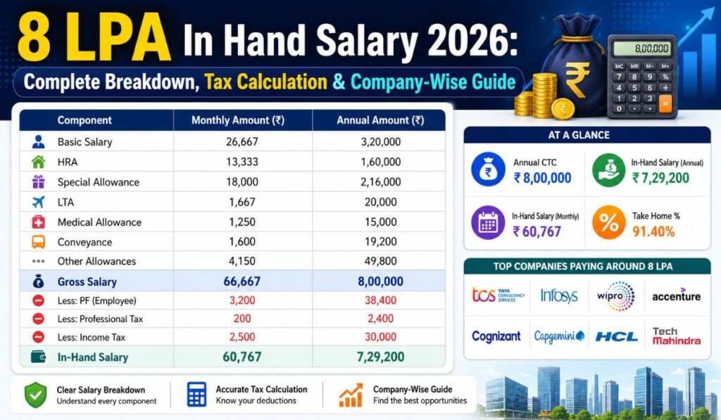 8 LPA In Hand Salary