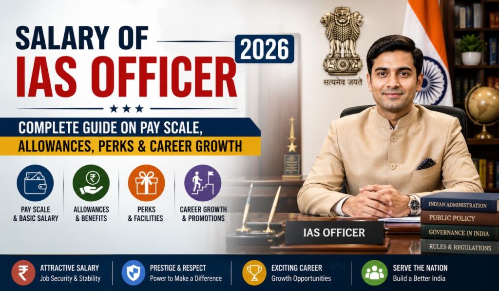 Salary of IAS Officer 2026 Complete Guide on Pay Scale, Allowances, Perks & Career Growth