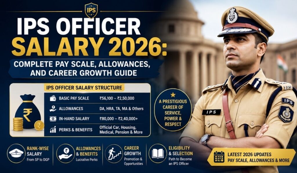 IPS Officer Salary 2026 Complete Pay Scale, Allowances, and Career Growth Guide